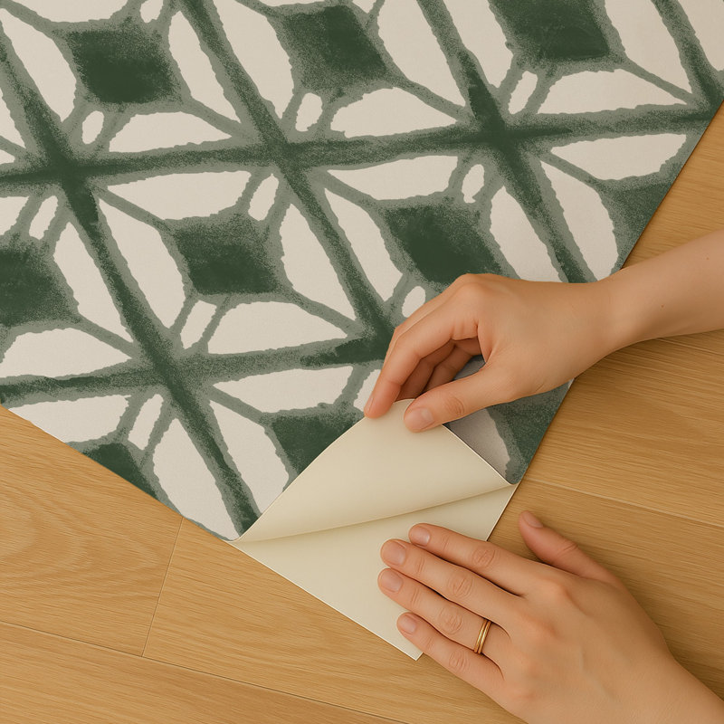 Papier peint adhésif Shibori, Vert