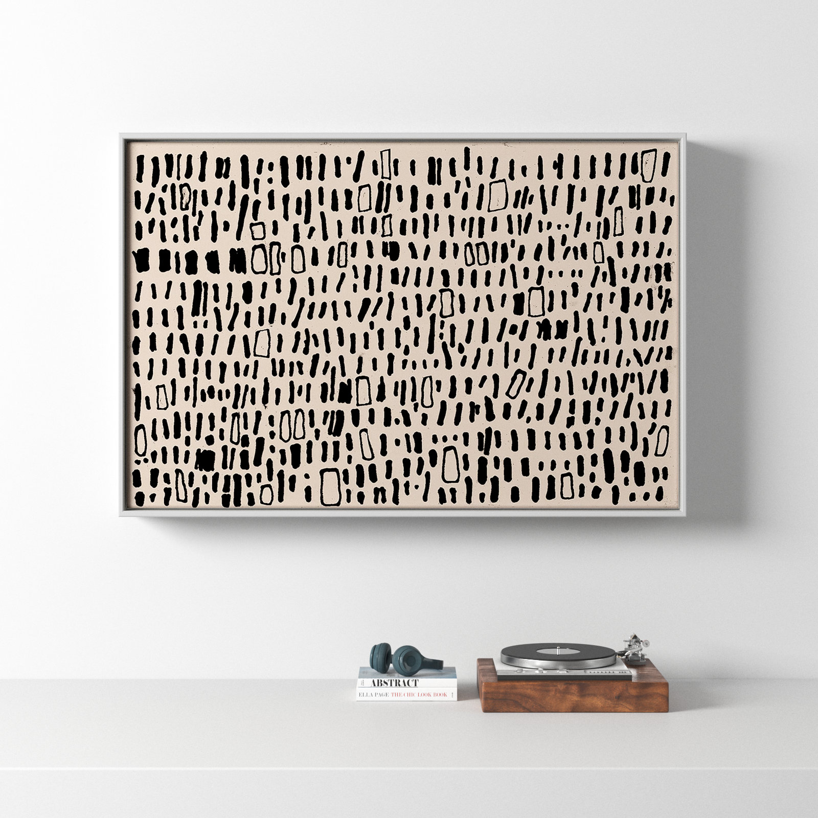 Timber "Tribal Code" Print by Filippo Ioco, 41.5" H x 61.5" W, White