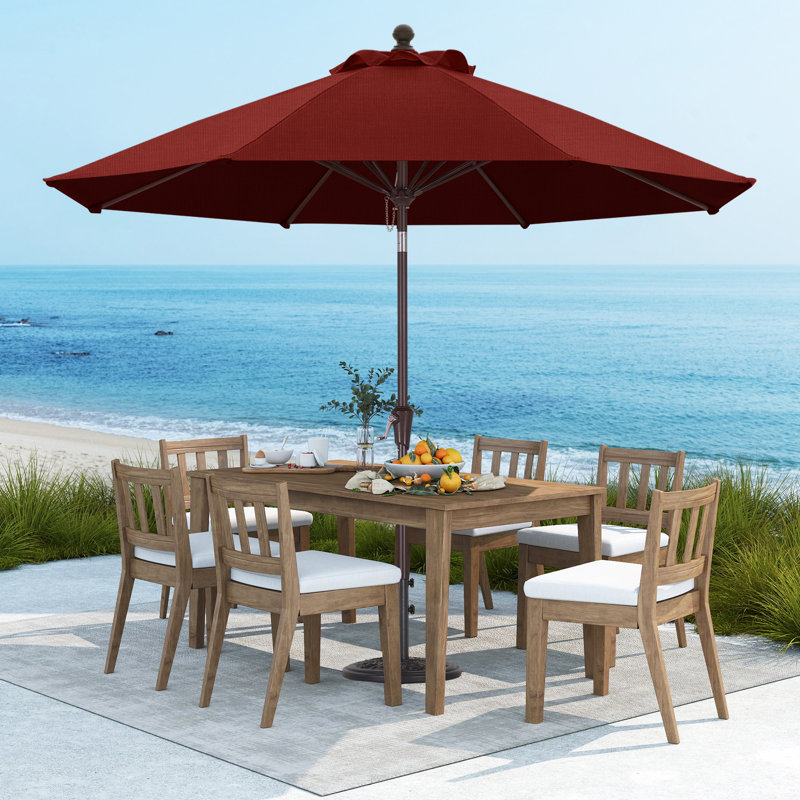 Parasol de patio en oléfine 9 pi 9 pi, Bourgogne