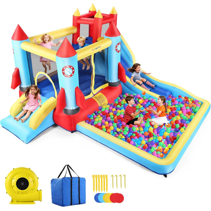 Jeu gonflable 12,2 pi x 11,1 pi avec souffleur d'air pour enfants