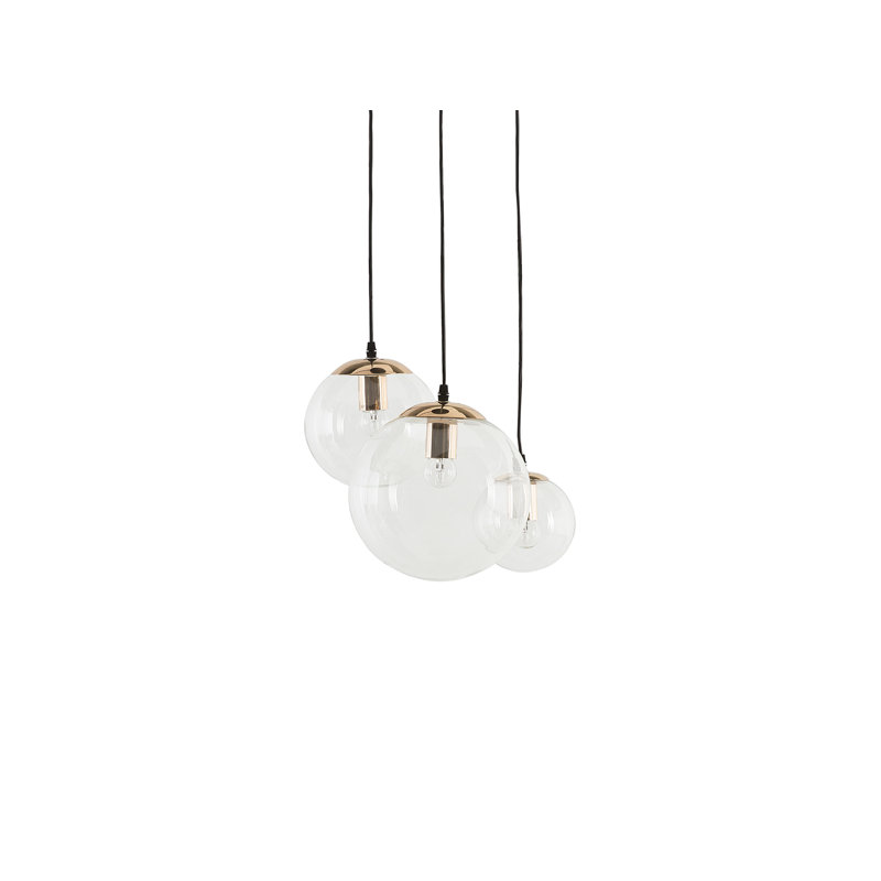 Kissling 3 - Light Black/Gold Cluster Pendant