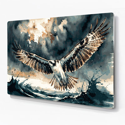 Birds Osprey Blue Metal Wall Art