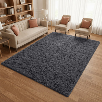 Machine Tufted High Pile Shag Area Rug(Ultra Soft & Fluffy)