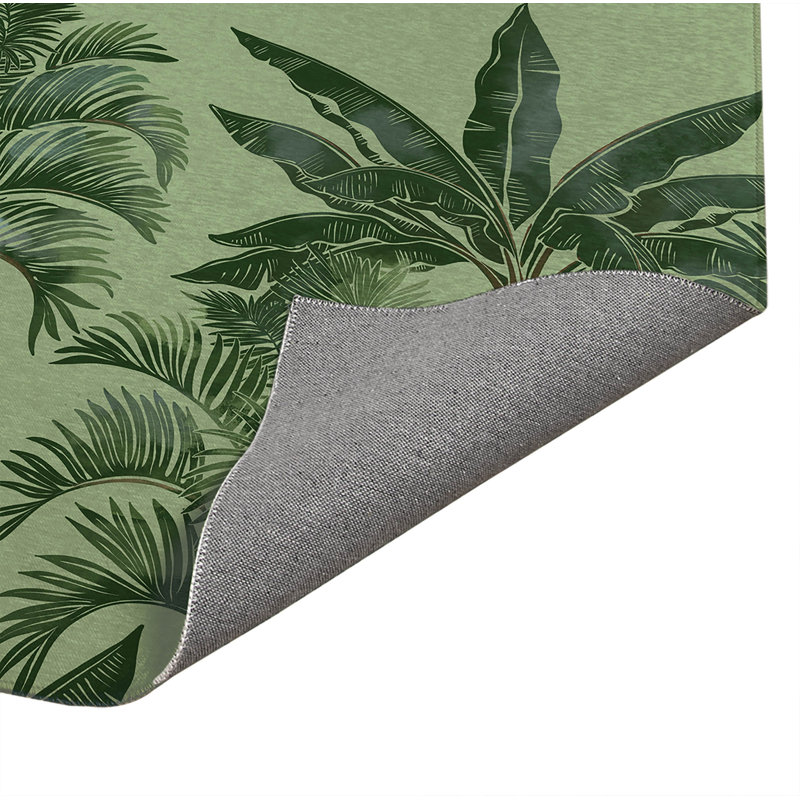 Tapis de cuisine léger antidérapant In the Jungle, Rectangle 4pi x 6 pi, Vert