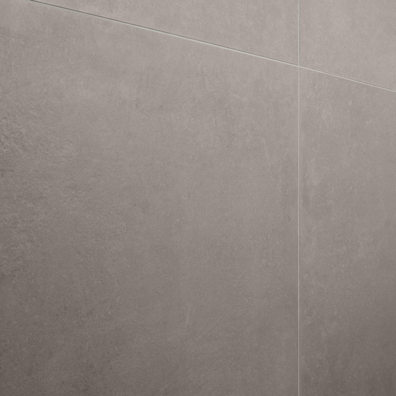 Stoneside 36x36 Matte Porcelain Tile, Linen Warm Gray