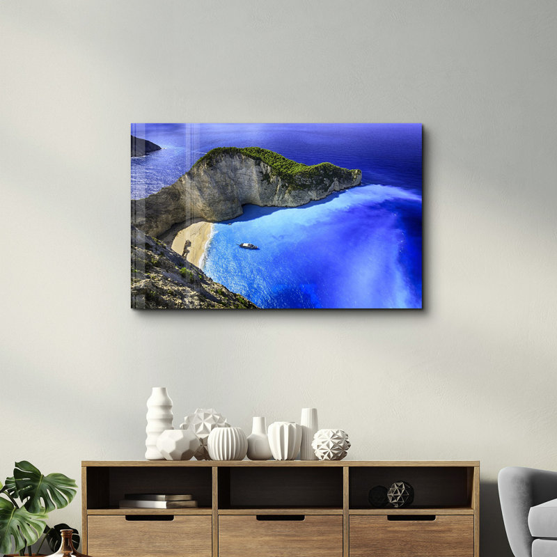 Peinture murale élégante en verre trempé 18,1 po x 28,3 po | 100% verre trempé, épaisseur: 0,16 pouce | Imprimé UV pour des couleurs éclatantes et une durabilité | Parfait pour la décoration intérieure et l'esthétique moderne