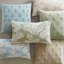 Housse de coussin en coton brodé Botanical 14 po x 24 po, vert-132758342