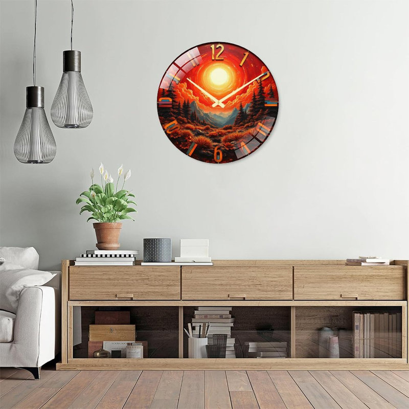 Horloge murale Sunset Mountain