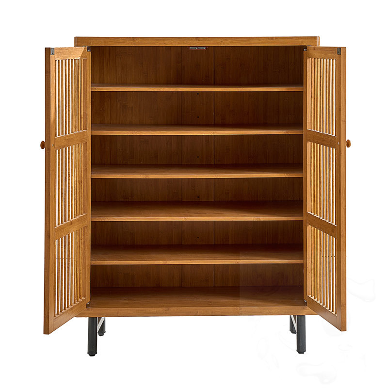 6-Tier Shoe Cabinet With Adjustable Shelves, Natural