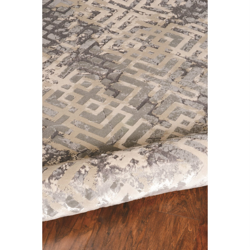 Tapis gris Nuneaton, Rectangle 5 pi 3 po x 7 pi 7 po