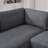 Glander Grey Fabric Left-Facing Sectional Sofa