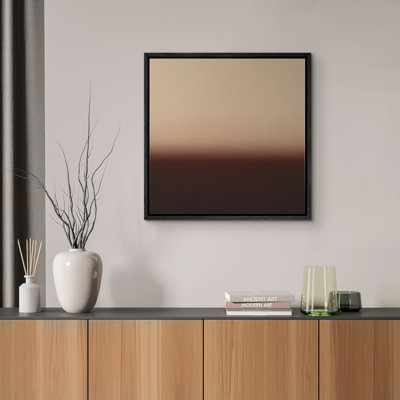 Reproduction de paysage abstrait encadrée d'art mural sur toile pour un décor rétro