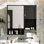 Pharmacie murale 29 po x 28 po avec porte-serviettes moderne 