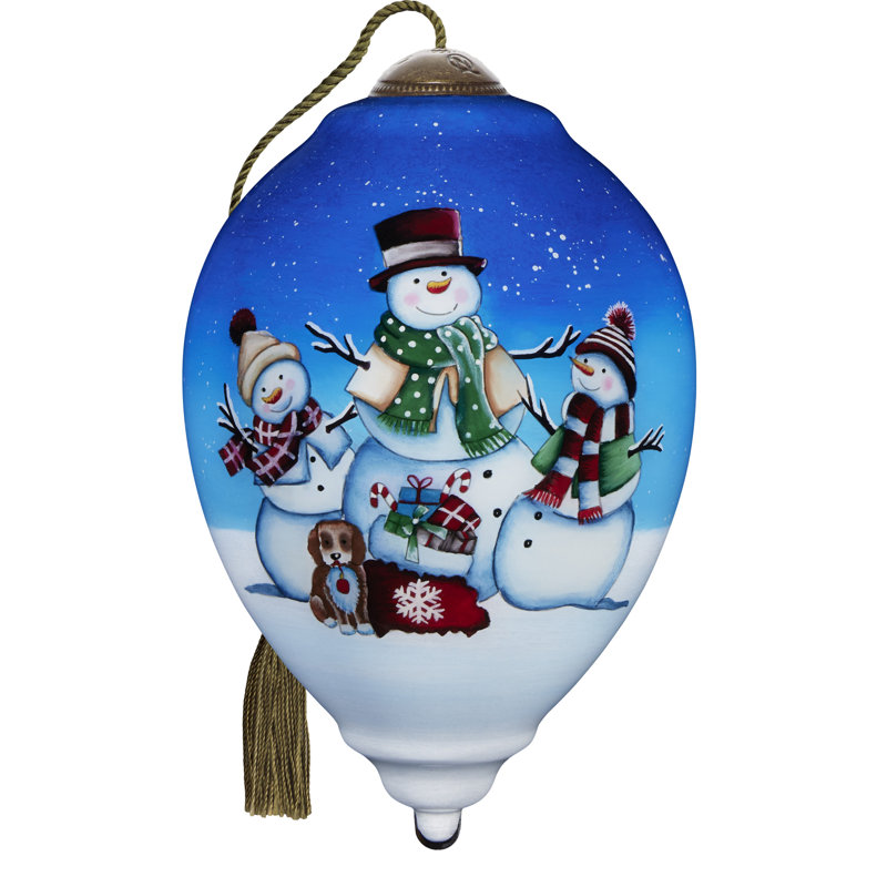 Ornement en verre soufflé Ne'Qwa Art No Buddies Like Snow Buddies