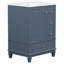 Meuble-lavabo autoportant 24 po en bois massif et panneau de fibres à densité moyenne bleu gris avec lavabo et rangement en céramique-134592073-134592078