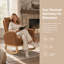 Chaise berçante d'intérieur rembourrée avec repose-pieds et poche latérale-436535781
