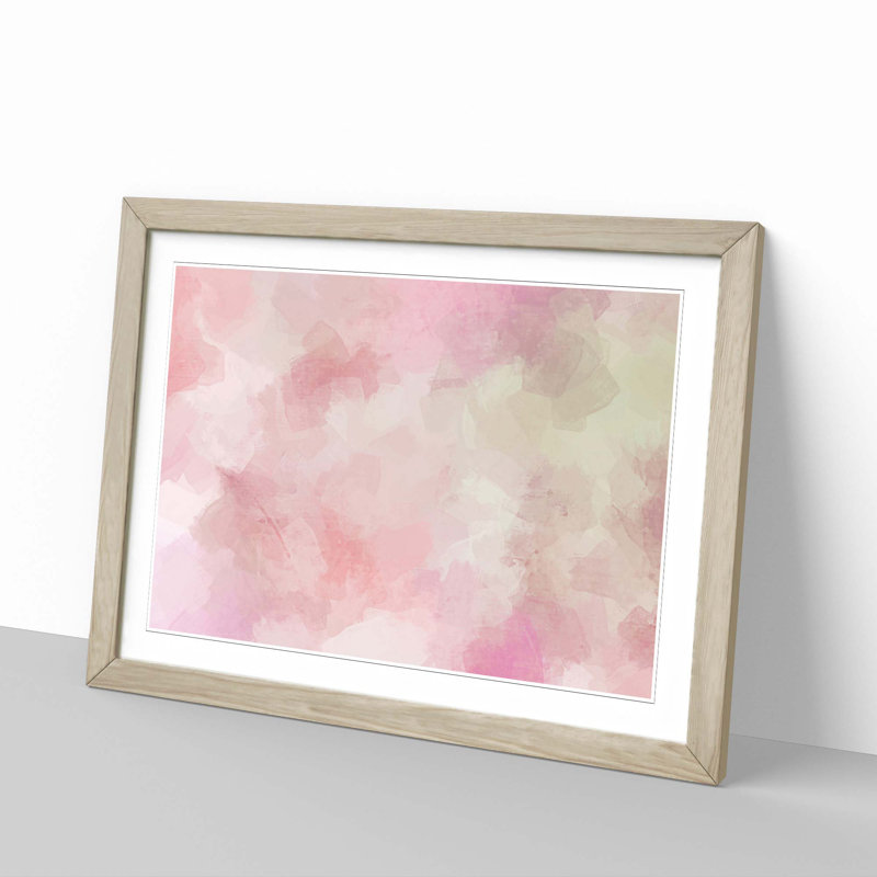 Forgetting Time in Abstract - Picture Frame Graphic Art Print, 62cm H x 87cm W x 2cm D, Oak Framed