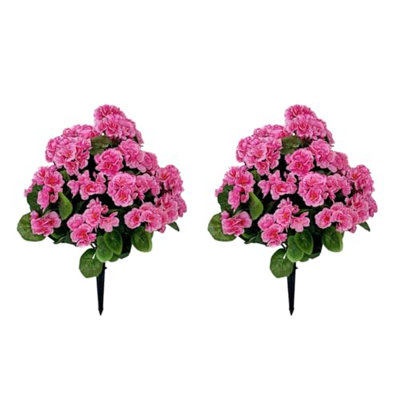 2 pièces en tissu de soie et plastique avec insert Begonia