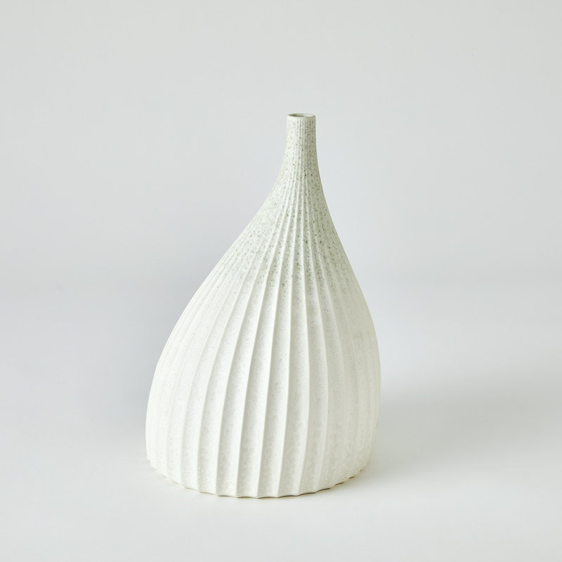 Earthenware Table Vase, 14" H x 9.25" W x 9.25" D