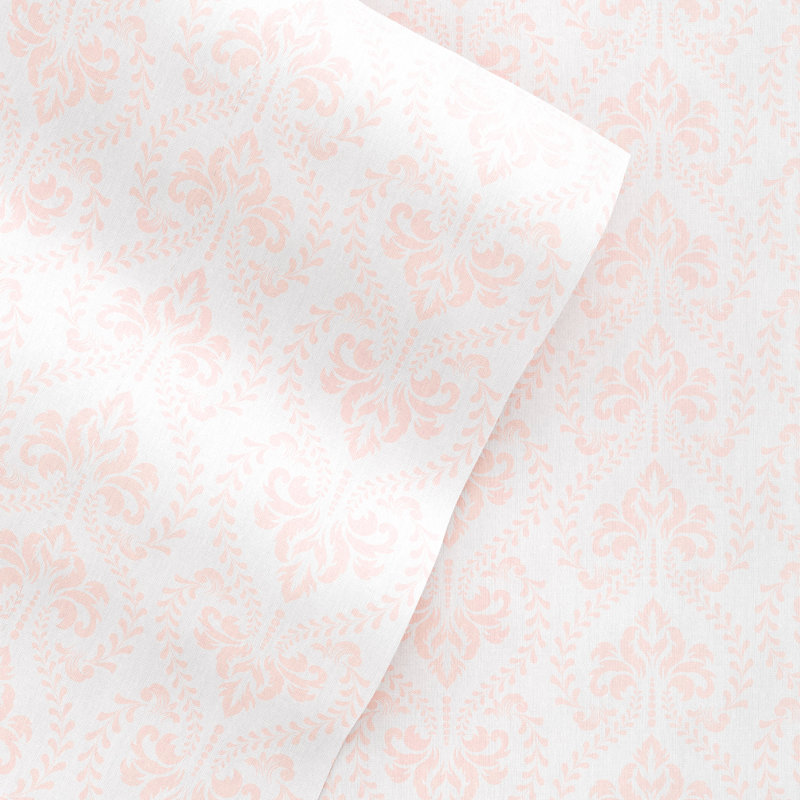 Classic Pink Full/Double Microfiber 4-Piece Bed Sheet Set