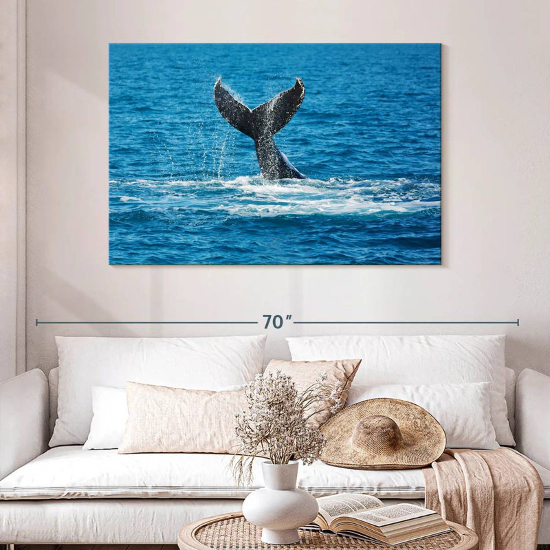 Vue de la baleine Brampt, H 32 po x l 48 po