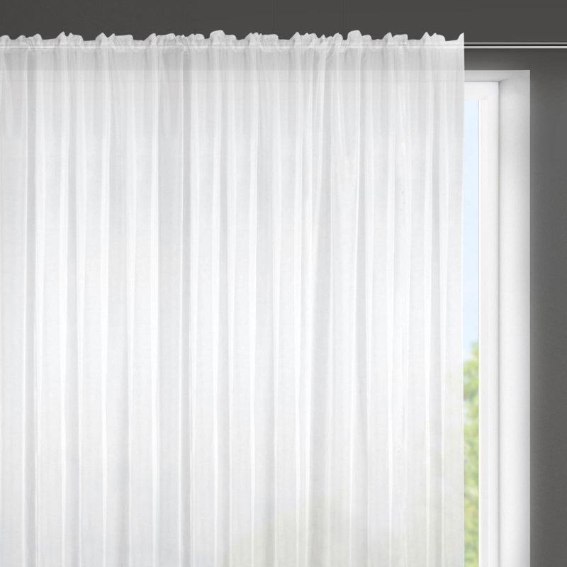 Kashmier Sheer Curtain, 300cm H x 300cm W, White