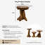 Burruss Solid Wood Accent Stool