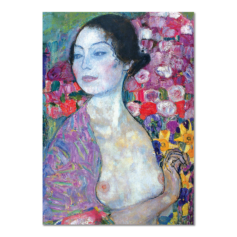 Dancer by Gustav Klimt - 1 Piece Painting on Glass, 95cm H x 65cm W