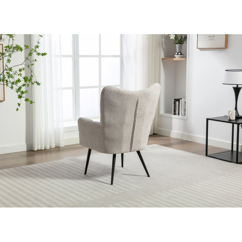 Suruga Upholstered Armchair, Light Grey