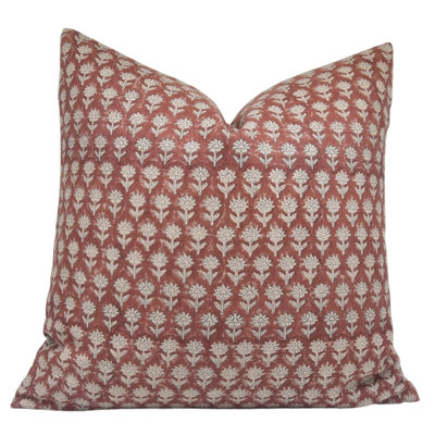 Coussin décoratif en lin épais à volants et à motif à la main Fabividine Pankhudi