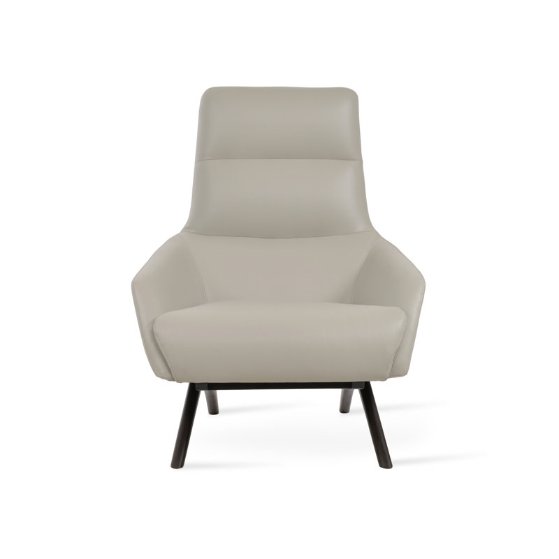 Fauteuil, Similicuir gris pâle