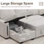 Canapé modulaire avec rangement, canapé modulaire en U de 96 po pour le salon-1829302273