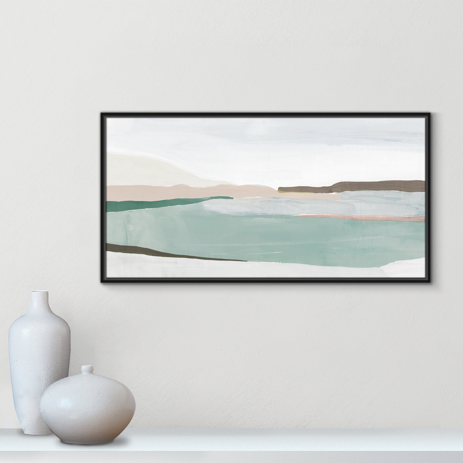 Kerala "Sole of the Land II" Print, 21.5" H x 41.5" W x 2" D, Black