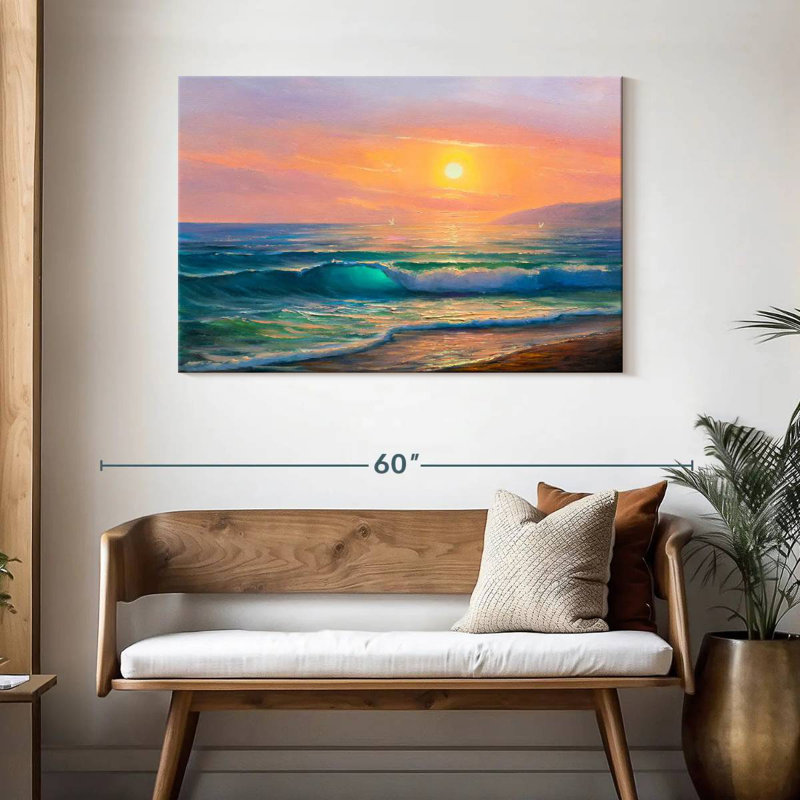 Soleil au-dessus de la mer, peinture