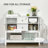 39.25'' Wide 2 Drawer Sideboard,Dining cabinet,Office credenza-1749994624
