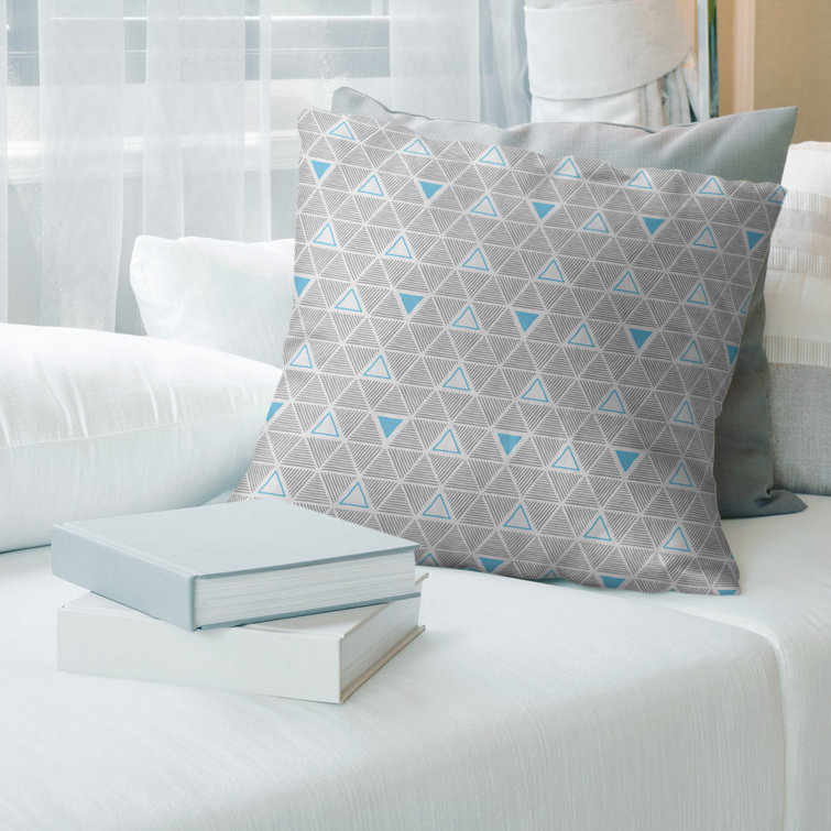 Hand Drawn Triangles Throw Pillow