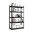 Étagère en métal à 78 niveaux H 78 po, capacité de 2 000 lb, réglable pour le salon, sous-sol, capacité noire - niveau, garage, pièce gris + gris