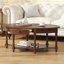 Table basse ovale avec tiroirs et tablettes-1606390270