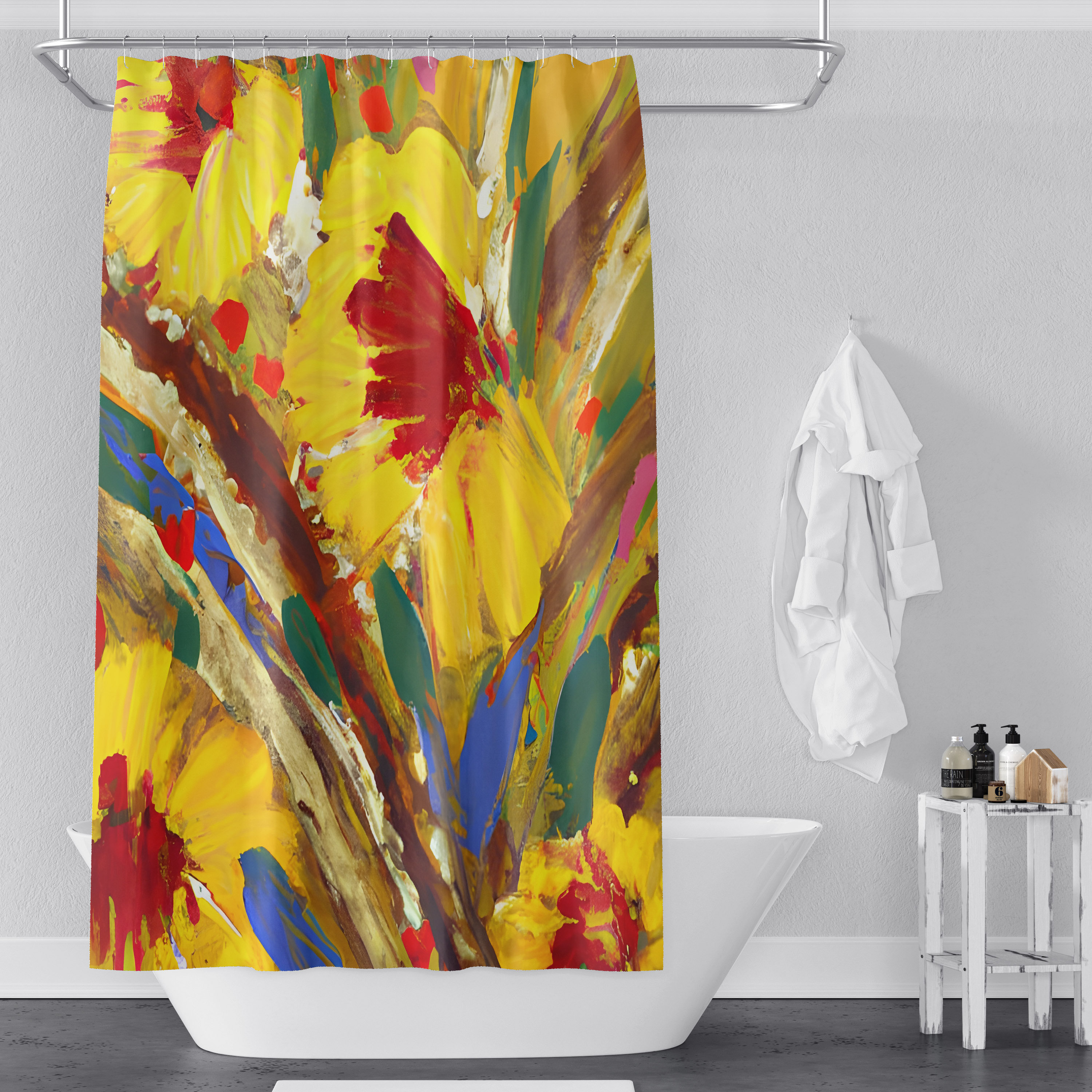 Gainesboro Abstract Shower Curtain East Urban Home Size: 83 H x 70 W