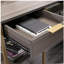 Bureau en L avec rangement ouvert, finition brune-592830169