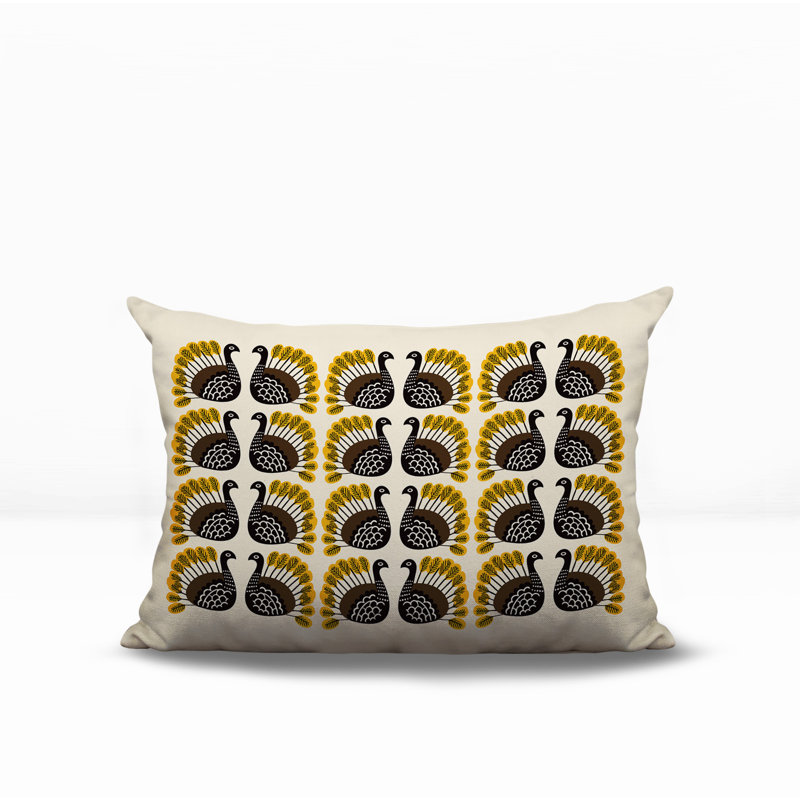 Oreiller rectangulaire intérieur / extérieur Kunu Turquie, Rectangle H 14 po x l 20 po, Jaune