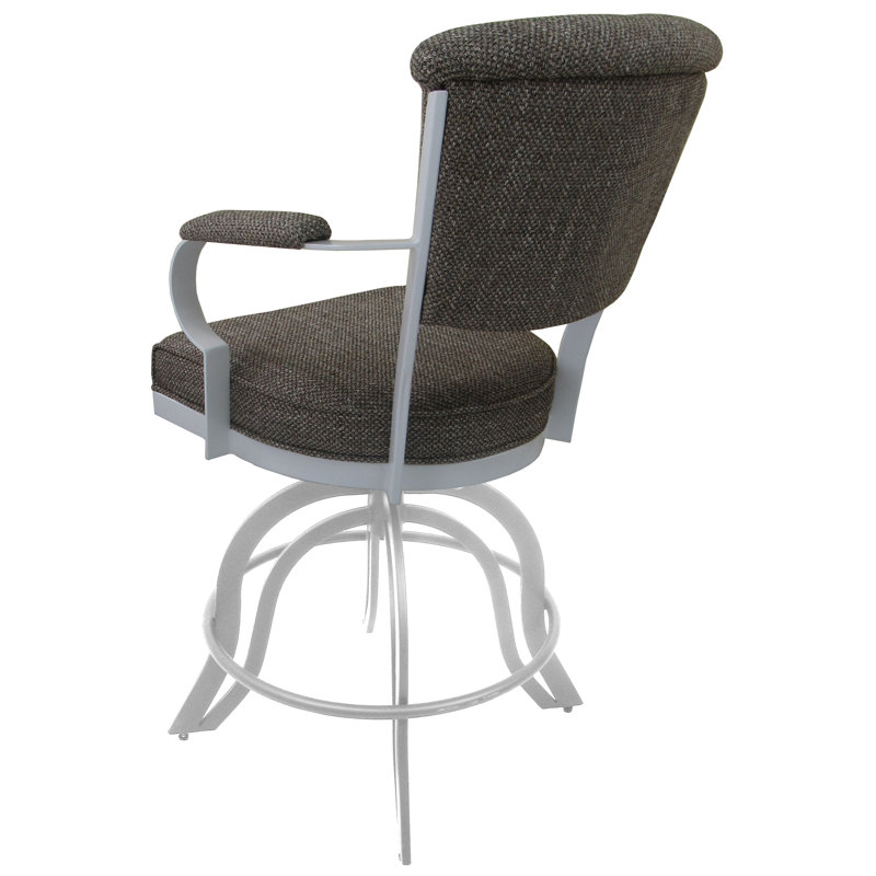 Tabouret de bar 26 po Miami, Blanc / cacao Plumley, Tabouret de bar (siège d'une hauteur de 30 po)