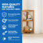 EcoDecors, coin Snazzy, tablette de douche en teck, coin de support de douche, en EarthyTeak ™
