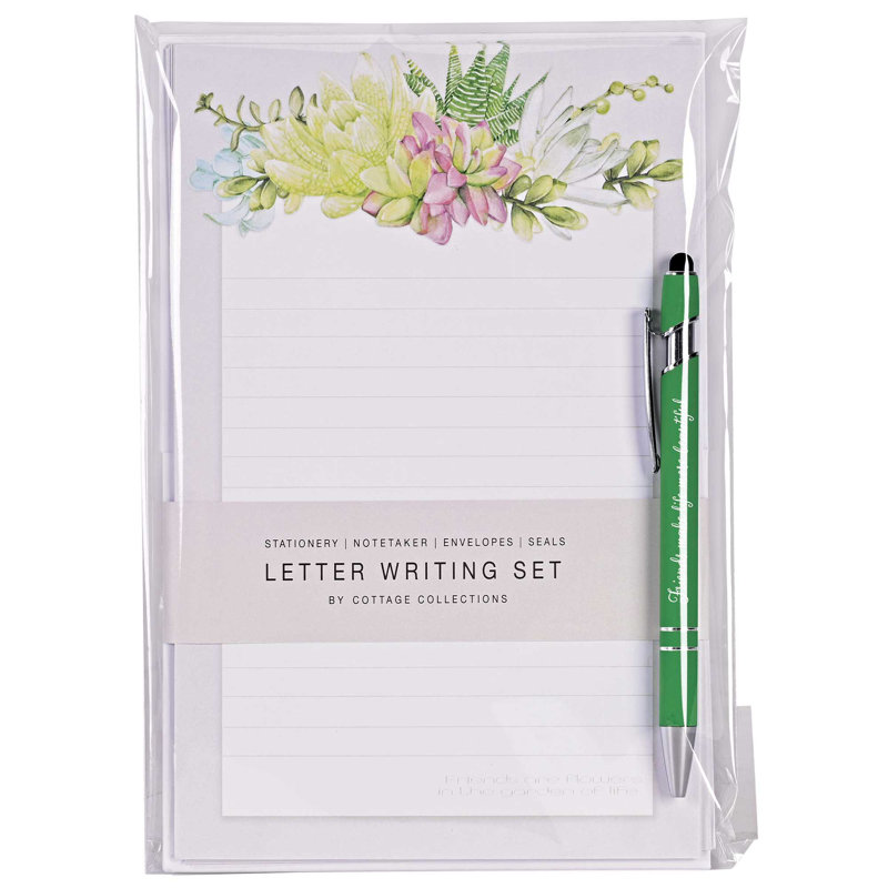 Journal Stationery Set Succulent Friends