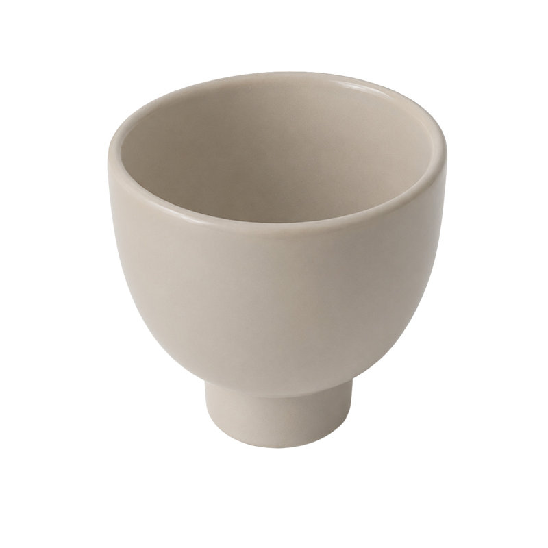 Grand bol décoratif en céramique avec base surélevée Cole and Grey, Beige