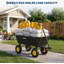Chariot de jardinage en poly 600 lb - pneus tout-terrain de 10 po, vidage rapide, fixation pour VTT, chariot de jardin robuste-128903670