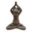 Figurine grenouille brune en magnésium et yoga