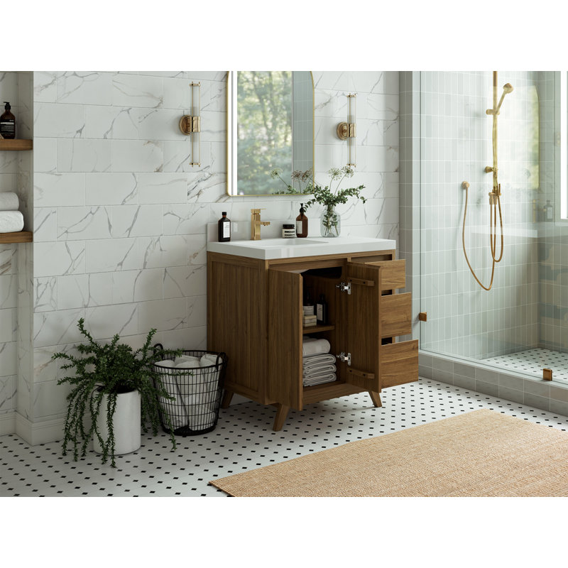 Ensemble de meuble-lavabo simple 36 po Kristynn, Blanc