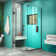 Unidoor Plus 29.5" W x 30.375" D x 72" H Frameless Pivot Rectangle Shower Enclosure with Fixed Panel