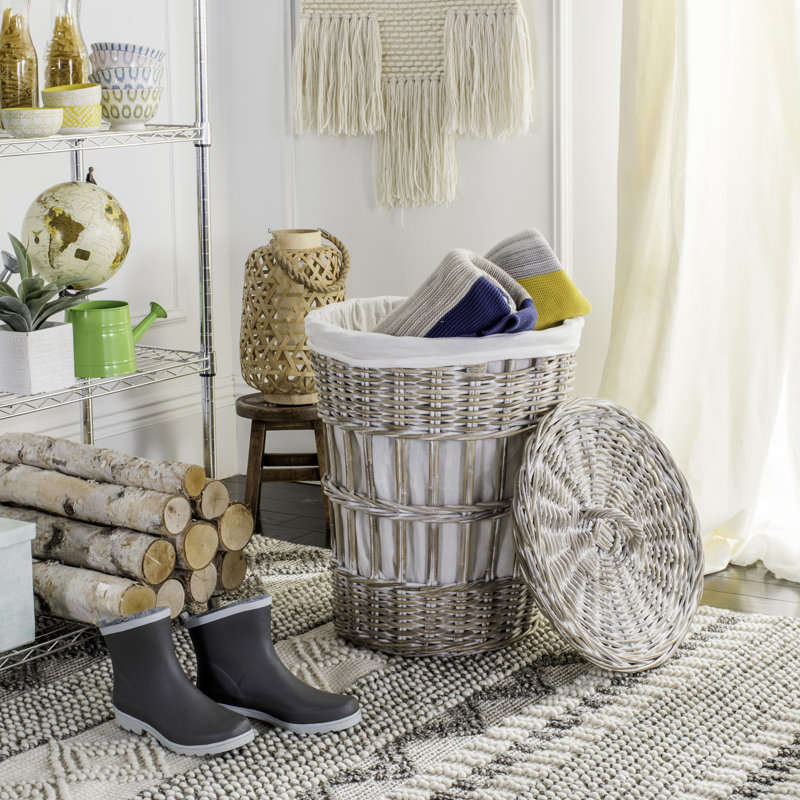 Laundry Hamper, White Wash